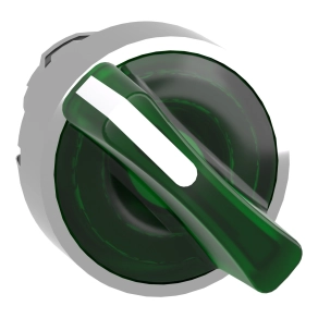 Schneider Electric Harmony XB4 - ZB4BK1433 - fém világító választókapcsoló fej, Ø22, 2 állású, zöld, jobbról visszatérő