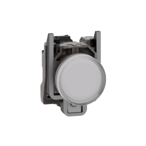 Schneider Electric Harmony XB4 - XB4BVG1 - komplett fém LED jelzőlámpa, Ø22, 120VAC, fehér