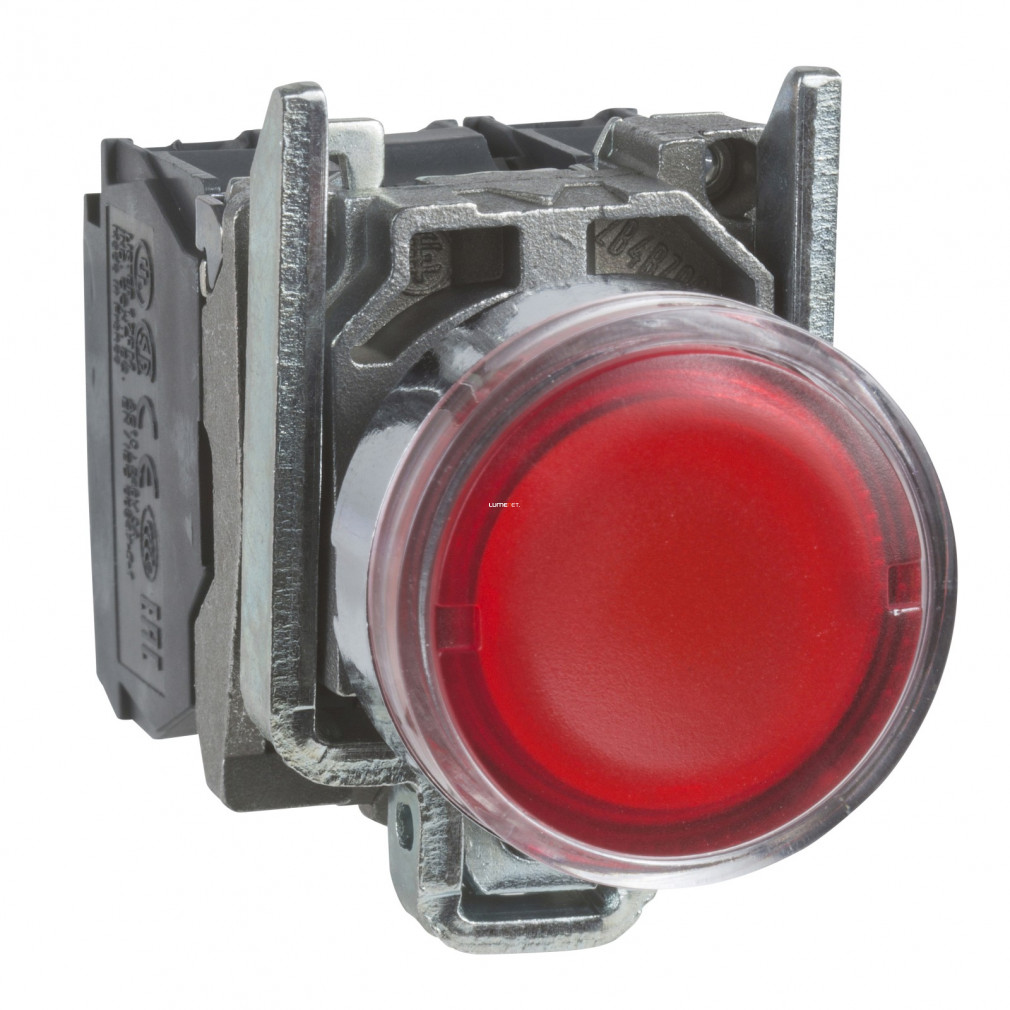Schneider LED-es világító nyomógomb, piros, 24V (XB4-BW34B5)