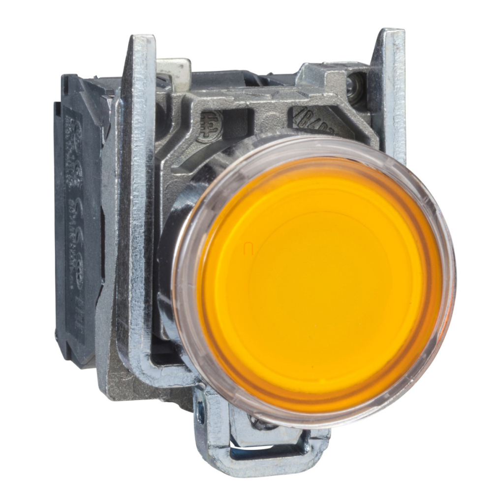 XB4-BW35B5 LED-es világító nyomógomb, sárga, 24V Schneider