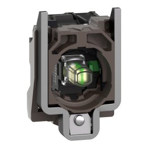   Schneider Electric Harmony XB4 - ZB4BW0B11 - fém jelzőlámpa és érintkező blokk rögzítő aljzattal, LED-es, 1NO, 24VAC/DC, fehér