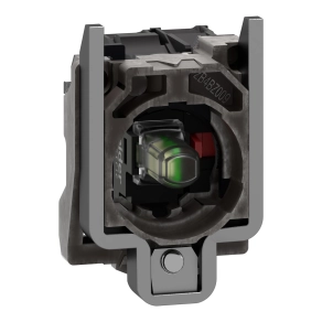 Schneider Electric Harmony XB4 - ZB4BW0B12 - fém jelzőlámpa és érintkező blokk rögzítő aljzattal, LED-es, 1NC, 24VAC/DC, fehér