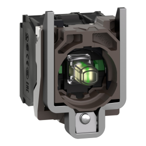   Schneider Electric Harmony XB4 - ZB4BW0B13 - fém jelzőlámpa és érintkező blokk rögzítő aljzattal, LED-es, 2NO, 24VAC/DC, fehér