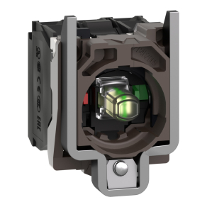   Schneider Electric Harmony XB4 - ZB4BW0M15 - fém jelzőlámpa és érintkező blokk rögzítő aljzattal, LED-es, 1NO+1NC, 230VAC, fehér