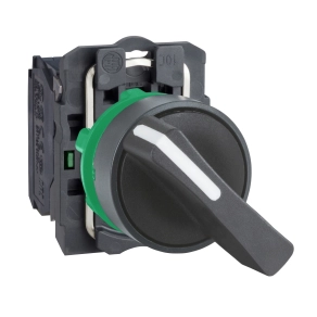 Schneider Electric Harmony XB5 - XB5AJ21 - komplett műanyag választókapcsoló, Ø22, meghosszabbított fogantyú, 2 állású, 1NO