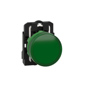 Schneider Electric Harmony XB5 - XB5AVG3 - komplett műanyag LED jelzőlámpa, Ø22, 120VAC, zöld