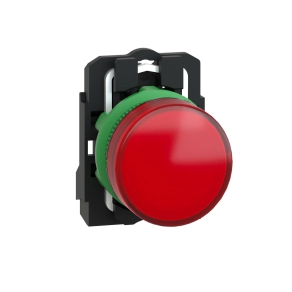 Schneider Electric Harmony XB5 - XB5AVG4 - komplett műanyag LED jelzőlámpa, Ø22, 120VAC, piros