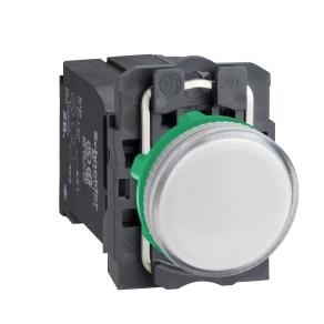 Schneider Electric Harmony XB5 - XB5AV41 - komplett műanyag BA9s izzós jelzőlámpa, Ø22, 230VAC, fehér