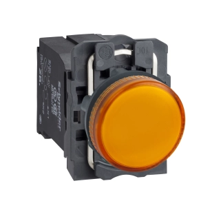 Schneider Electric Harmony XB5 - XB5AV45 - komplett műanyag BA9s izzós jelzőlámpa, Ø22, 230VAC, narancssárga