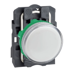 Schneider Electric Harmony XB5 - XB5AV61 - komplett műanyag BA9s foglalatos jelzőlámpa, Ø22, 250V, fehér