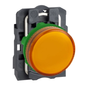 Schneider Electric Harmony XB5 - XB5AV65 - komplett műanyag BA9s foglalatos jelzőlámpa, Ø22, 250V, narancssárga