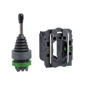 Schneider Electric Harmony XB5 - XD5PA12 - XD5 komplett műanyag joystick, Ø22, 2 irányú, 1NO irányonként, csavaros csatlakozás