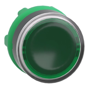 Schneider Electric Harmony XB5 - ZB5AA38 - műanyag nyomógomb fej, Ø22, visszatérő, címkézhető tetővel, zöld