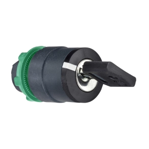 Schneider Electric Harmony XB5 - ZB5AG4 - műanyag választókapcsoló fej, Ø22, 455 kulcsos, minden pozícióban kivehető, 2 állású