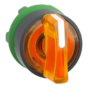   Schneider Electric Harmony XB5 - ZB5AK1553 - műanyag világító választókapcsoló fej, Ø22, 3 állású, narancs, középre visszatérő