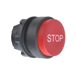 Schneider Electric Harmony XB5 - ZB5AL434 - műanyag nyomógomb fej, Ø22, kiemelkedő, piros, "STOP"