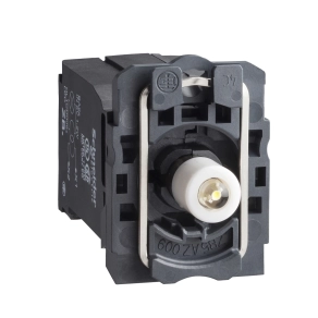 Schneider Electric Harmony XB5 - ZB5AV5D3 - műanyag jelzőlámpa BA9s foglalatos LED blokk rögzítő aljzattal, 400VAC, zöld