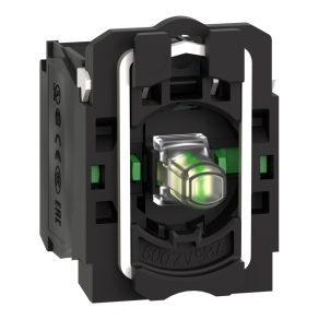   Schneider Electric Harmony XB5 - ZB5AW0B13 - műanyag jelzőlámpa és érintkező blokk rögzítő aljzattal, LED - es, 2NO, 24VAC/DC, fehér