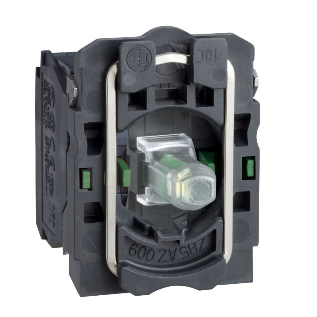ZB5-AW0M13  LED-es világító nyomógomb aljzat, fehér Schneider