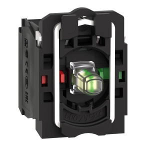   Schneider Electric Harmony XB5 - ZB5AW0M15 - műanyag jelzőlámpa és érintkező blokk rögzítő aljzattal, LED - es, 1NO+1NC, 230VAC, fehér