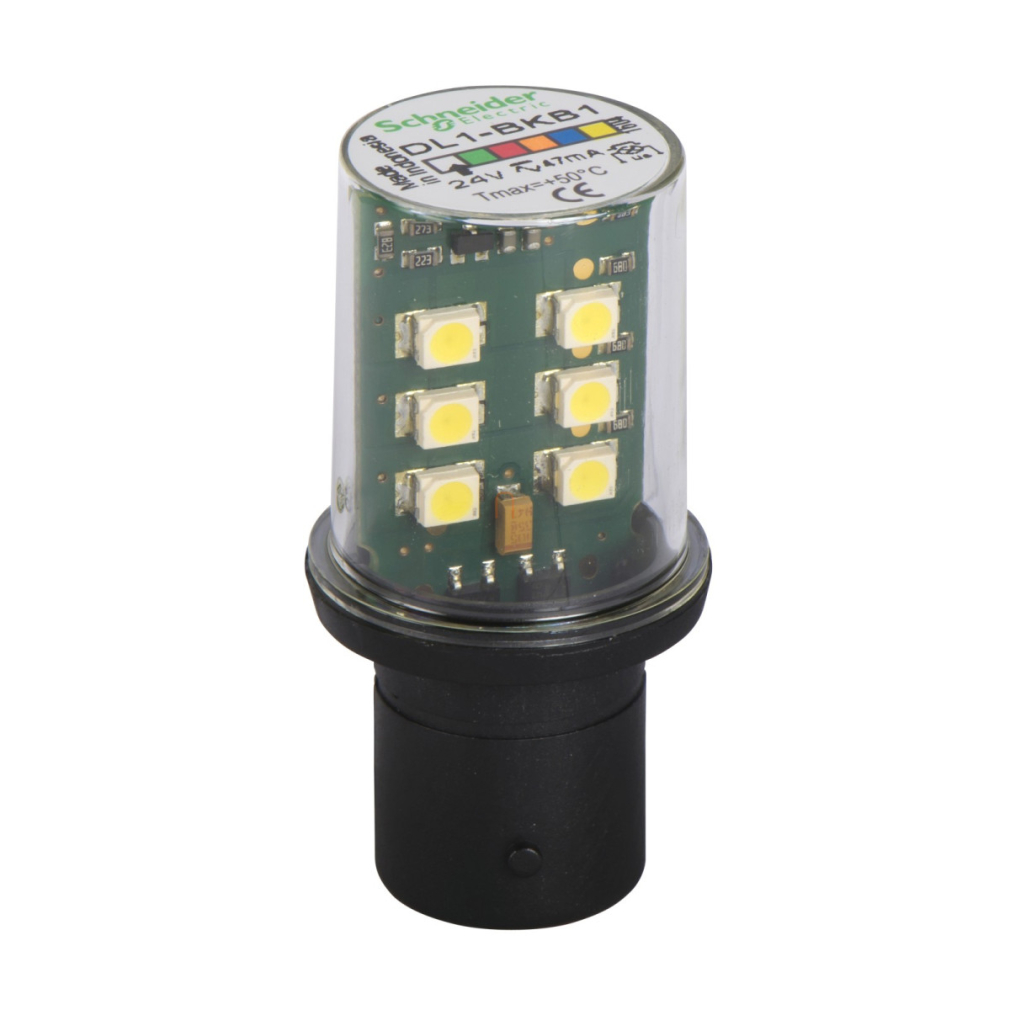 DL1BKB1 LED BA15D foglalatban 24V fehér Schneider