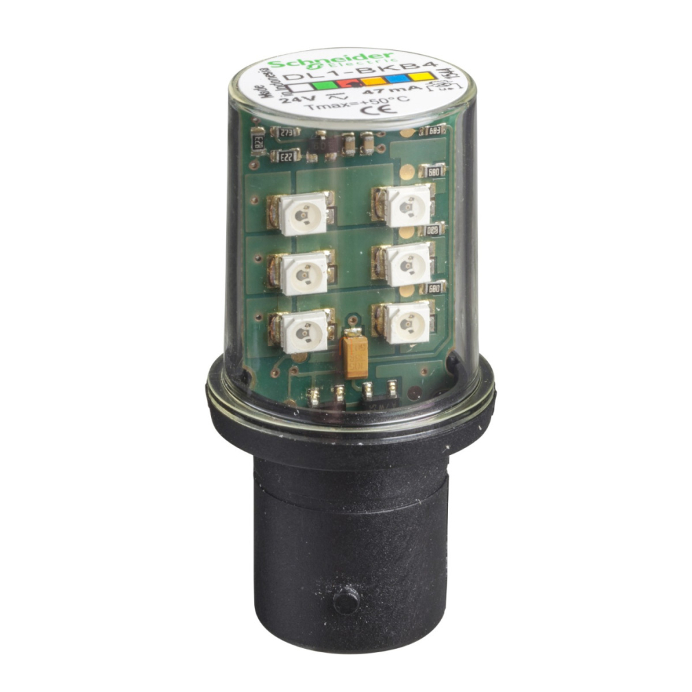 Harmony XVB kiegészítő, LED BA15d foglalathoz, villogó, 24 VAC/DC, piros DL1BKB4 Schneider