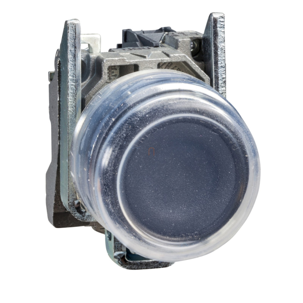 ATEX D nyomógomb, fém, 1NO, fekete, átlátszó védőspkával XB4BP21EX Schneider