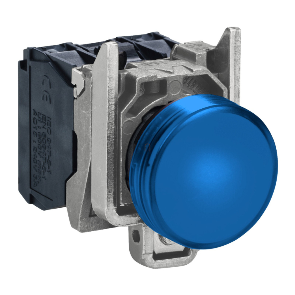 ATEX D LED jelzőlámpa, fém, kék, 24VAC/DC XB4BVB6EX Schneider
