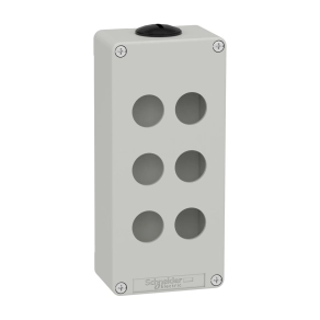 Schneider Electric Harmony XAP - XAPD3206 - üres tokozat, szürke, 6 lyuk, M25