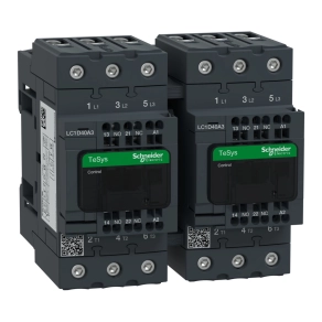   Schneider Electric TeSys D - LC2D40A3FE7 - 3 pólusú irányváltós mágneskapcsoló Everlink (AC3, 400V 40A) rugós vezérlő sorkapoccsal 115V AC 50/60Hz