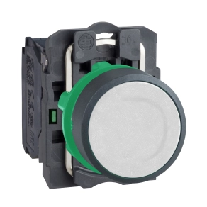 Schneider Electric Harmony XB5 - XB5AA11 - komplett műanyag nyomógomb, Ø22, visszatérő, 1NO, fehér