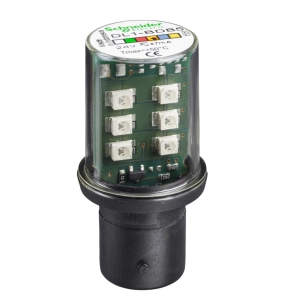   Schneider DL1BDB5 LED, 24V, narancs, Ba15d foglalat, folyamatos fényű