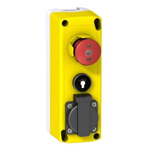 Schneider Electric Harmony XALF - XALFK2001E - tokozat felvonó ellenőrzés - 1 sülly. nyomógomb - visszatérő
