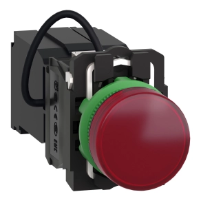 Schneider Electric Harmony XB5 - XB5AV5B4 - komplett műanyag LED jelzőlámpa, Ø22, 400VAC, piros