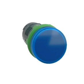 Schneider Electric Harmony XB5 - XB5EVB6 - műanyag monolitikus LED jelzőlámpa, Ø22, 24VAC/DC, kék