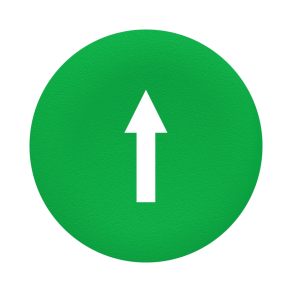   Schneider Electric Harmony XB4 - ZBA7335 - Ø22 nyomógomb zöld tető jelölt nyíl, kettősfejű készülékhez