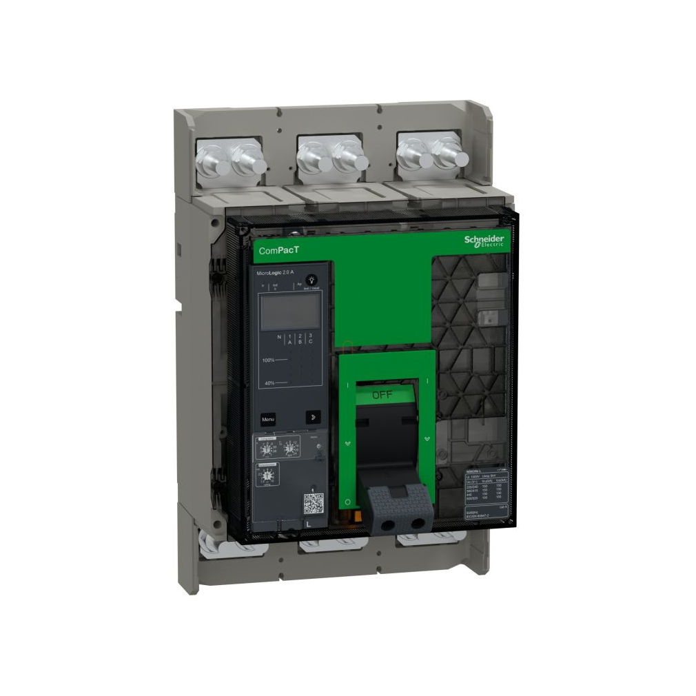 NS 1250 N 4P fix kézi vezérlésű készülék mellső csatlakozás Micrologic 5.0 C125N450FM Schneider