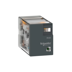 Schneider Electric Harmony Electromechanical Relays - RXM2LB2BD - Miniatűr dugaszolható relé - Easy RXM, 2 C/O - 24 V DC - 5 A - LED - es