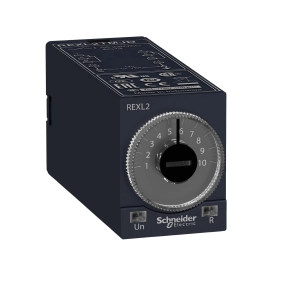 Schneider Electric Harmony Timer Relays - REXL2TMF7 - Zelio Time dugaszolható bekapcsolás késleltető időrelé, A funkció, 2CO, 5A, 120VAC