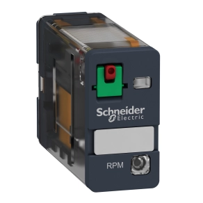 Schneider Electric Harmony Electromechanical Relays - RPM12P7 - RPM teljesítményrelé, 1CO, 15A, 230VAC, tesztgomb, LED