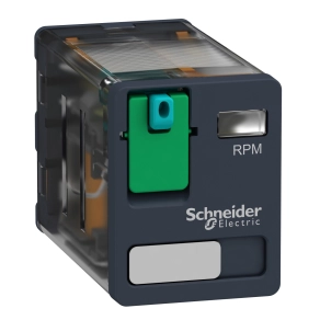 Schneider Electric Harmony Electromechanical Relays - RPM21JD - RPM teljesítményrelé, 2CO, 15A, 12VDC, tesztgomb