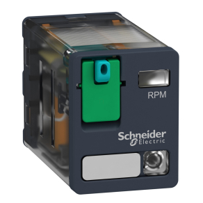   Schneider Electric Harmony Electromechanical Relays - RPM22JD - RPM teljesítményrelé, 2CO, 15A, 12VDC, tesztgombbal, LED - del