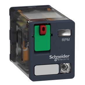 Schneider Electric Harmony Electromechanical Relays - RPM22P7 - RPM teljesítményrelé, 2CO, 15A, 230VAC, tesztgomb, LED