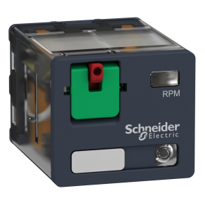   Schneider Electric Harmony Electromechanical Relays - RPM32B7 - RPM teljesítményrelé, 3CO, 15A, 24VAC, tesztgomb, LED