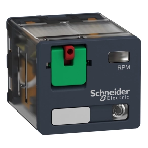Schneider Electric Harmony Electromechanical Relays - RPM32P7 - RPM teljesítményrelé, 3CO, 15A, 230VAC, tesztgomb, LED