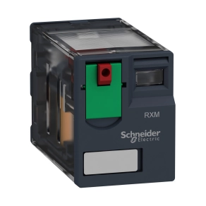 Schneider Electric Harmony Electromechanical Relays - RXM2AB1B7 - RXM miniatűr relé, 2CO, 12A, 24VAC, tesztgomb