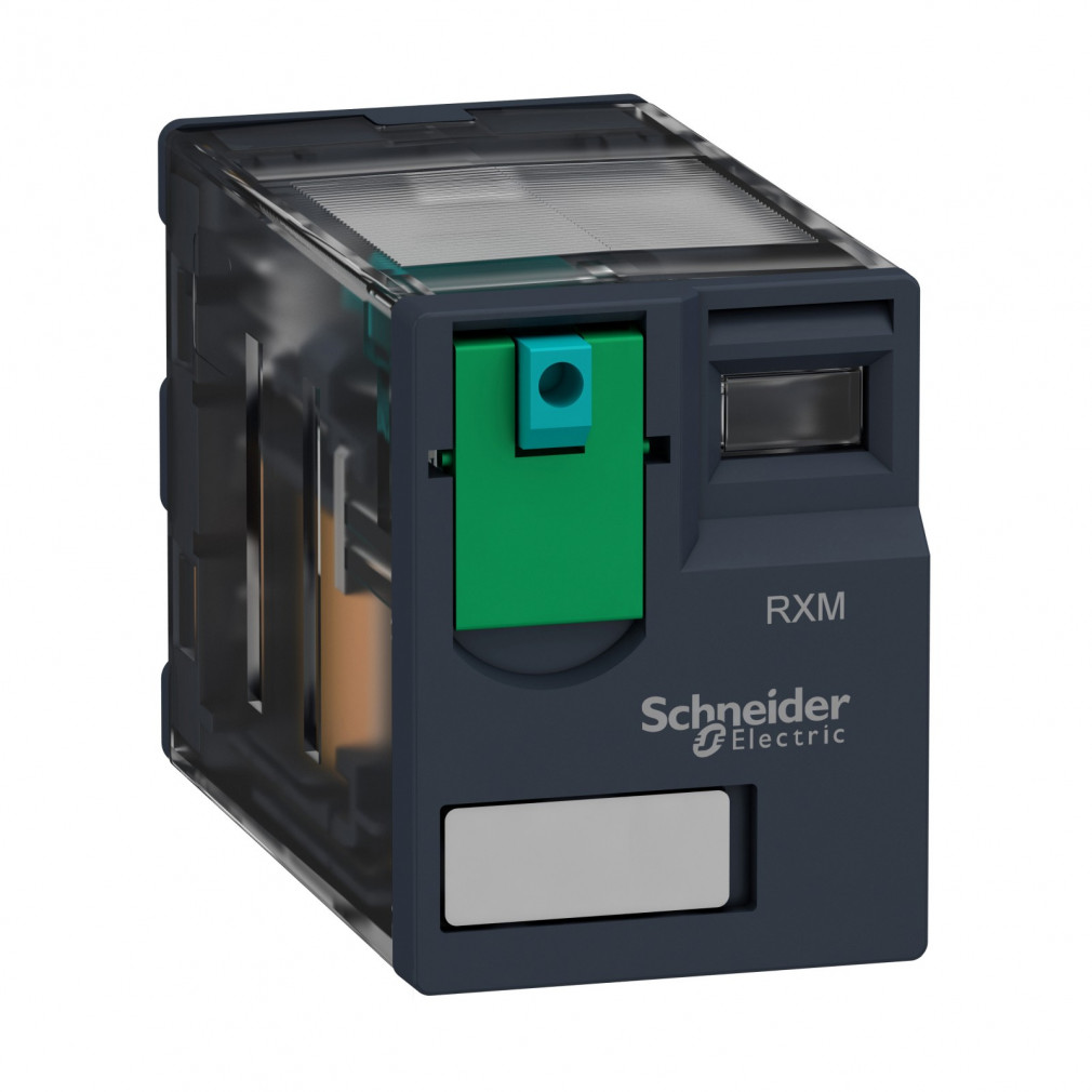 Schneider RXM miniatűr relé, 4CO, 6A, 220VDC, tesztgomb (RXM4AB1MD)