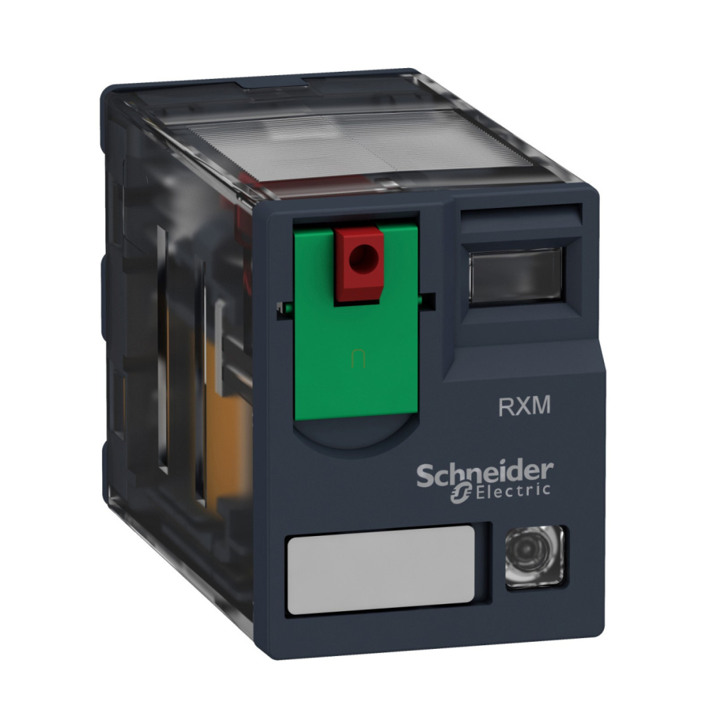 RXM miniatűr relé, 4CO, 3A, 48VAC, tesztgomb, LED, alacsony szintű RXM4GB2E7 Schneider