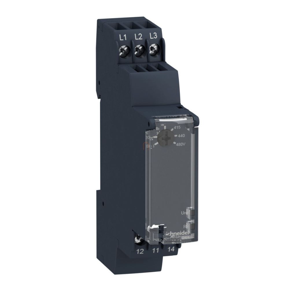 RM17 multifunkciós fázisfigyelő relé, 3f, 1CO, 5A, 208…480VAC RM17TT00 Schneider