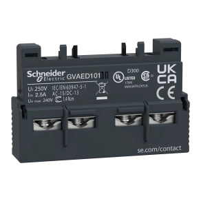 Schneider Electric TeSys - GVAED101 - Segédérintkező blokk, homloklapi, Z + Z hiba